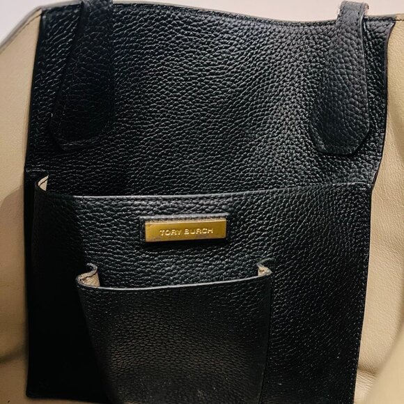 Tory Burch Pebble Leather Tote Bag - Picture 2 of 16